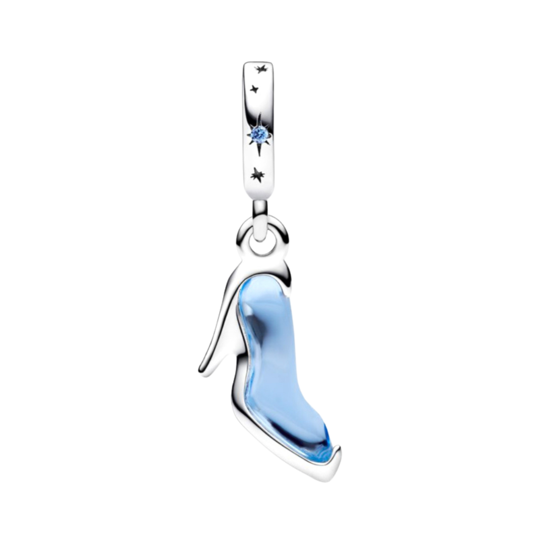 Disney Cinderella Glass Slipper Murano Dangle Charm