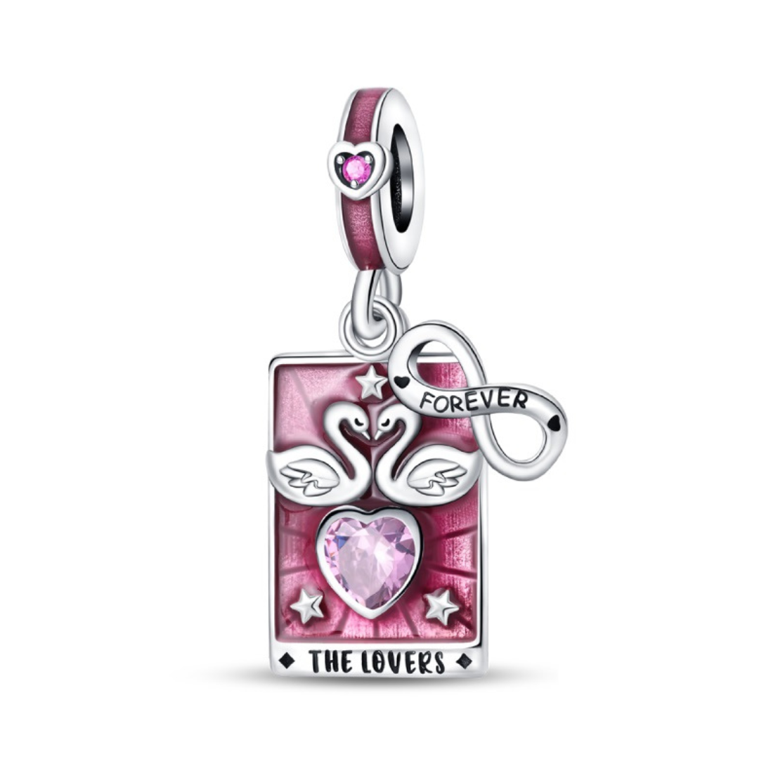 The Lovers Tarot Card Dangle Charm