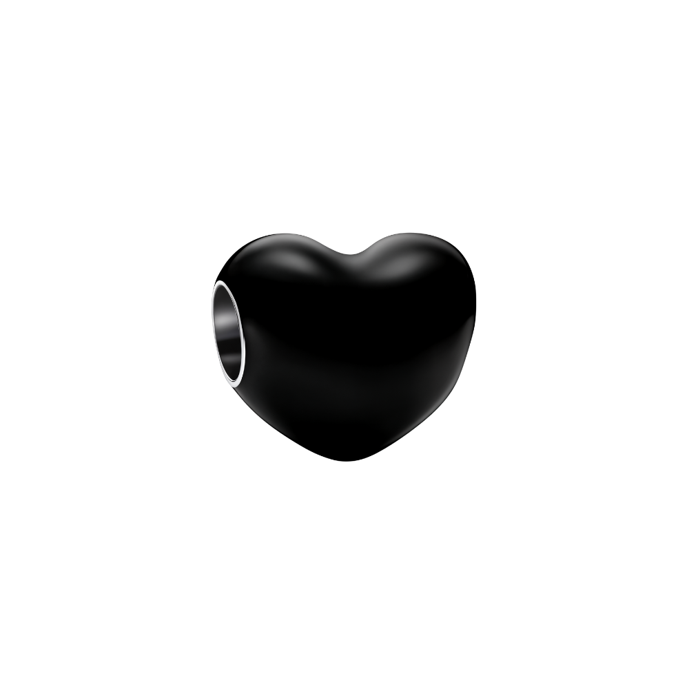 Eternal Black Heart Charm