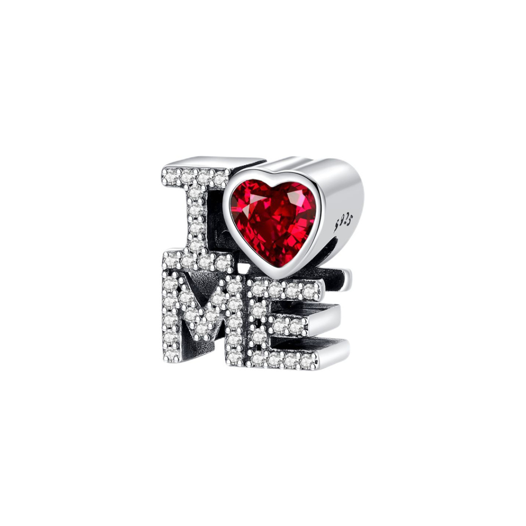 I Love Me Red Heart Charm