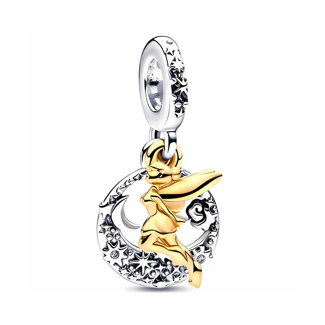 Disney Tinker Bell Moon and Stars Dangle Charm
