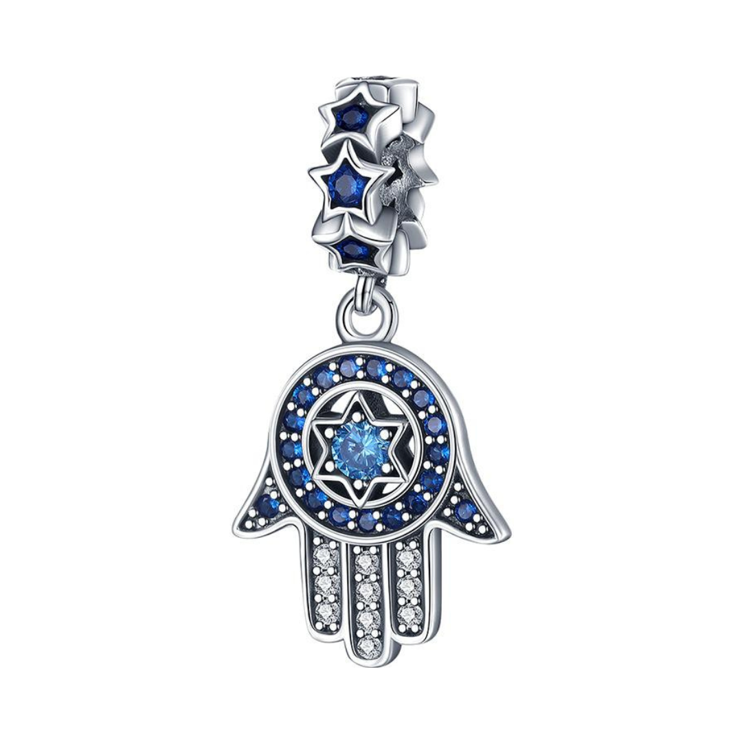 Hamsa Hand Star of David Dangle Charm