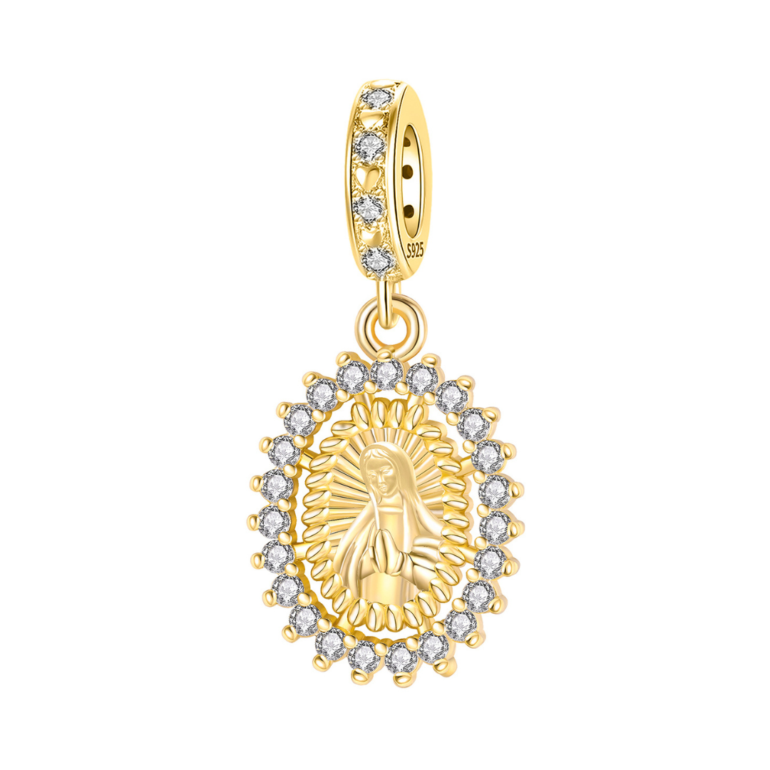 Golden Virgin Mary Dangle Charm