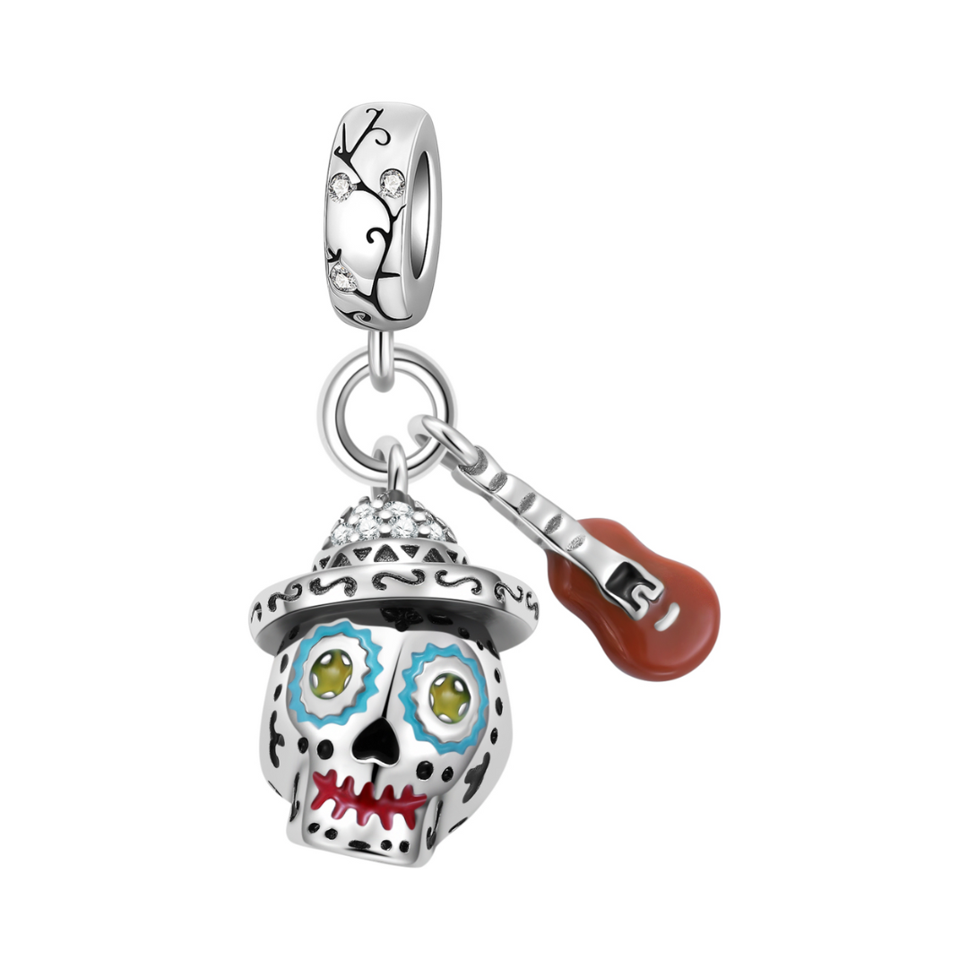 Disney Coco Skull and Guitar Dangle Charm