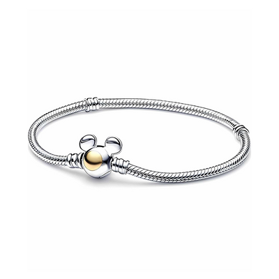 Disney Mickey Mouse Golden Clasp Snake Chain Bracelet