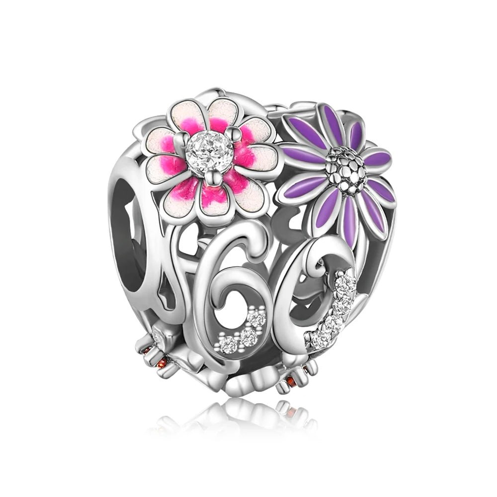 60th Birthday Bloom Charm
