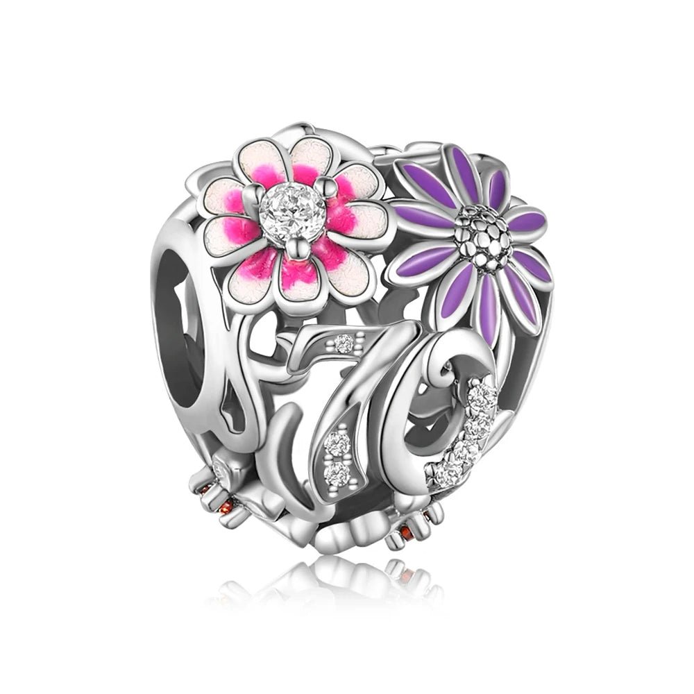 70th Birthday Bloom Charm