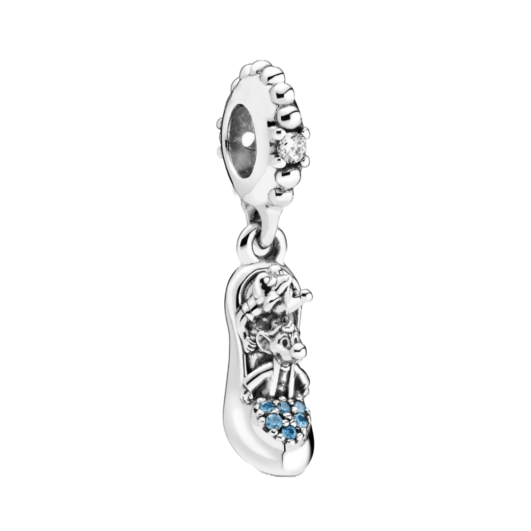 Disney Cinderella Glass Slipper and Mice Dangle Charm