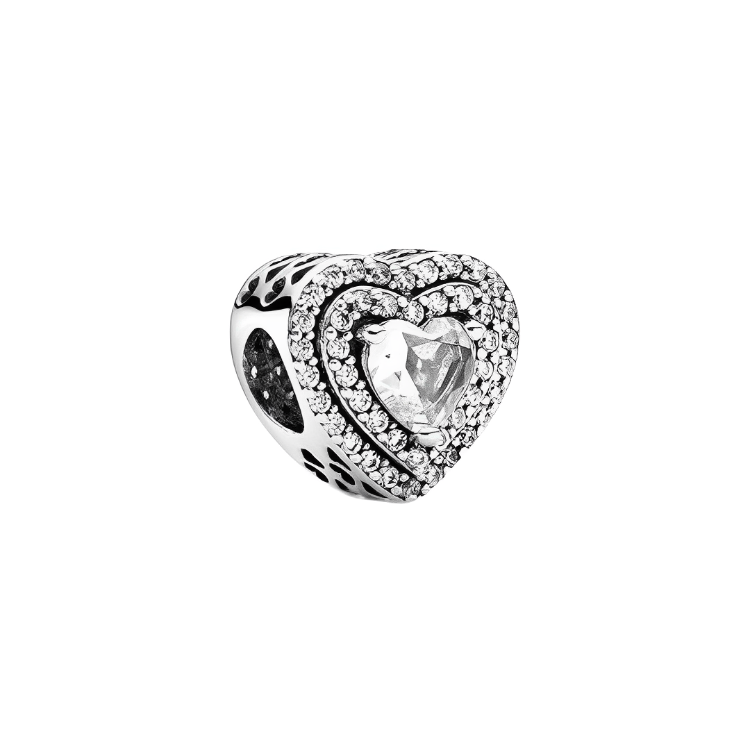 Radiant Silver Heart Charm
