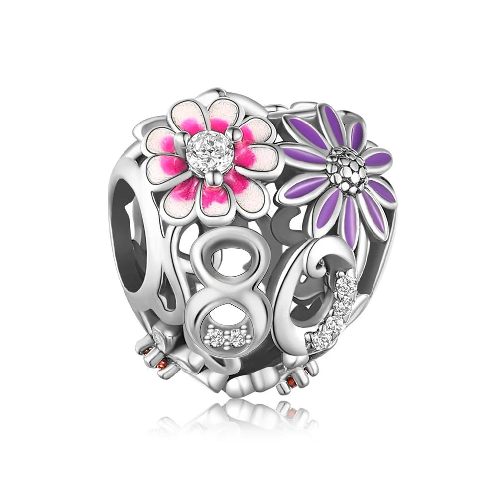 80th Birthday Bloom Charm