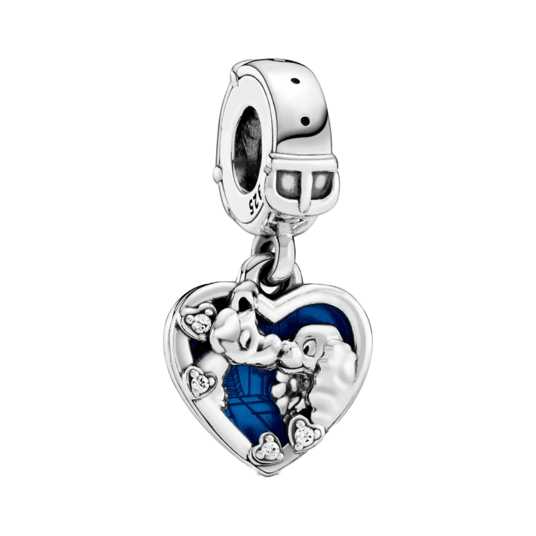 Disney Lady and the Tramp Heart Dangle Charm