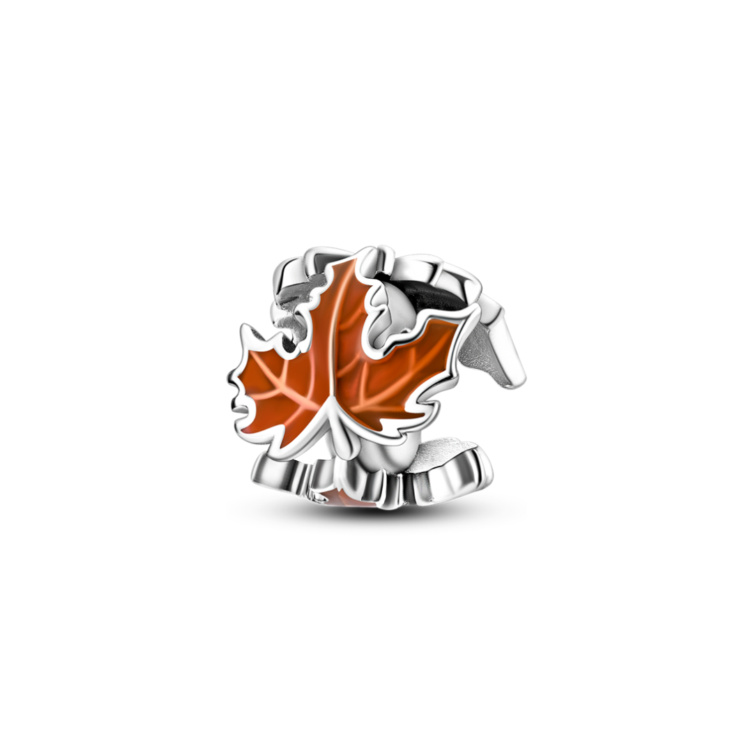 Autumn Maple Leaf Spacer Charm