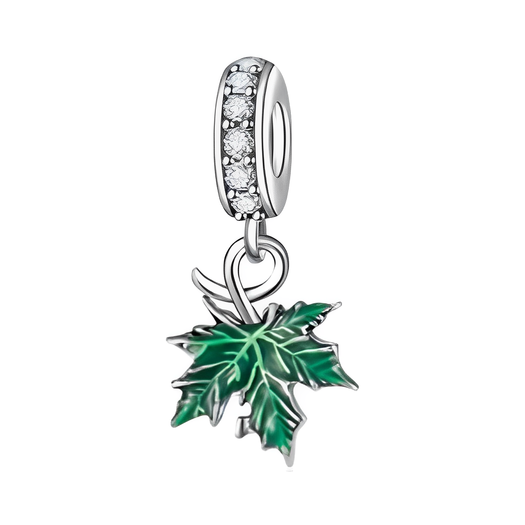 Glow Herb Leaf Dangle Charm
