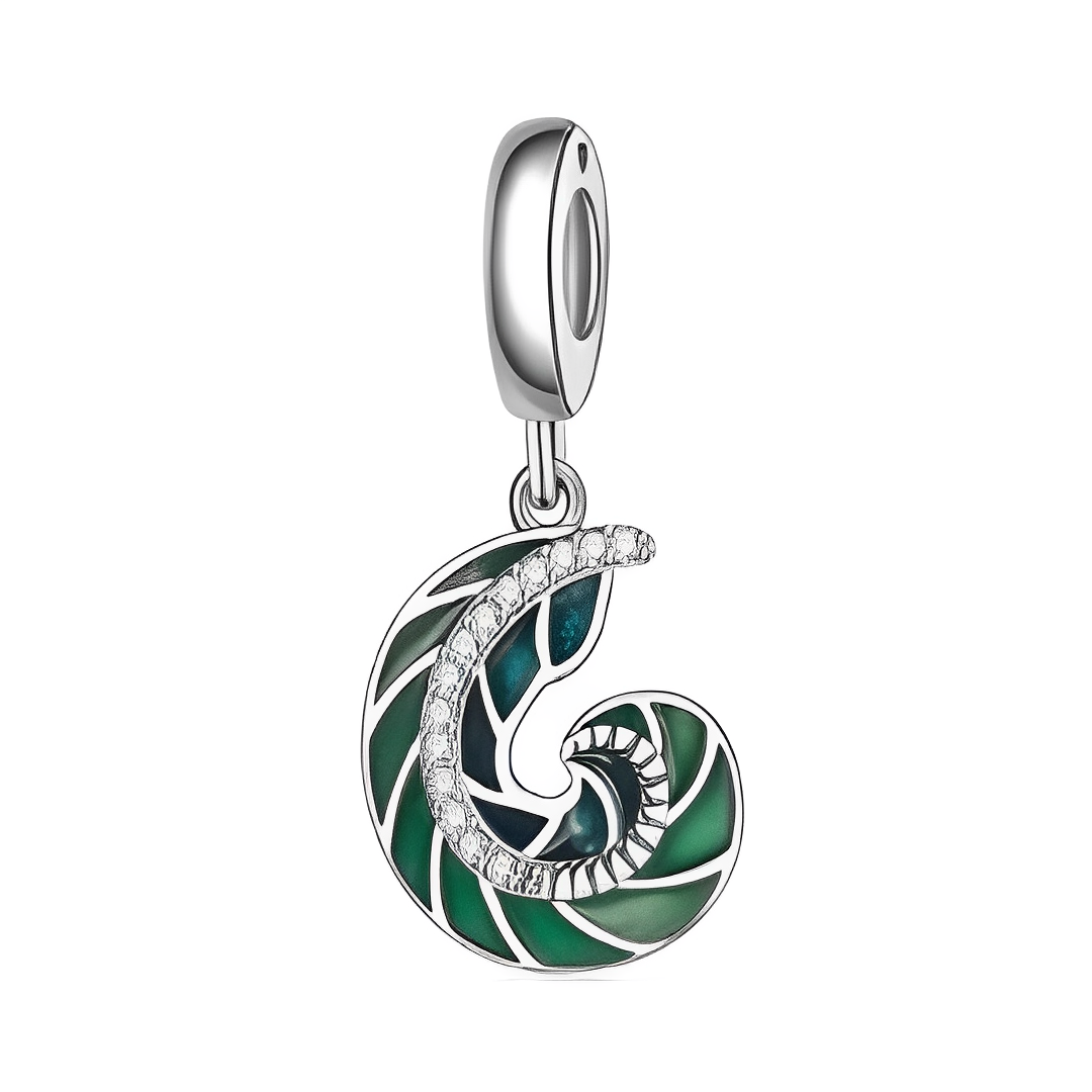 Glow Curled Leaf Dangle Charm