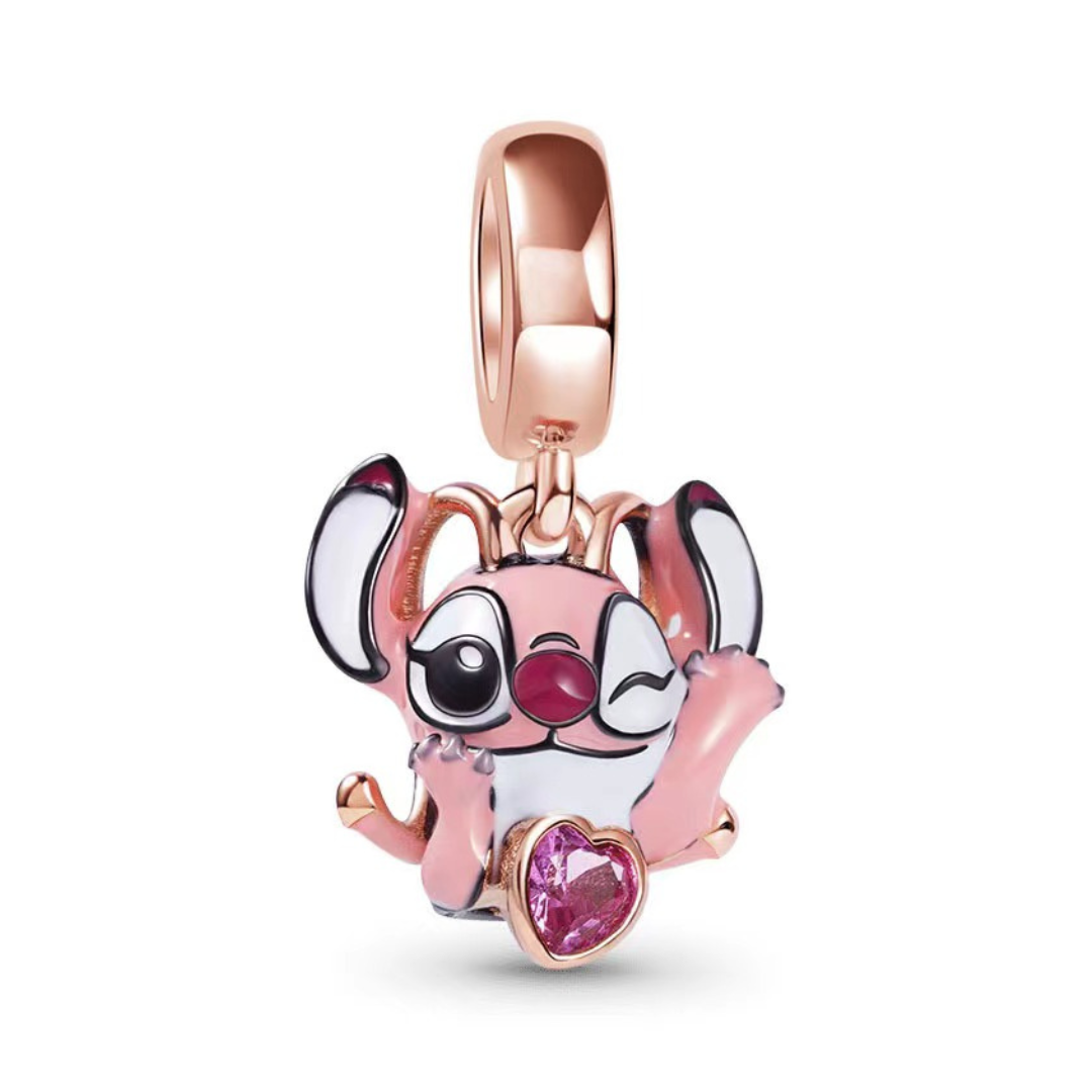 Disney Lilo and Stitch Angel Heart Dangle Charm