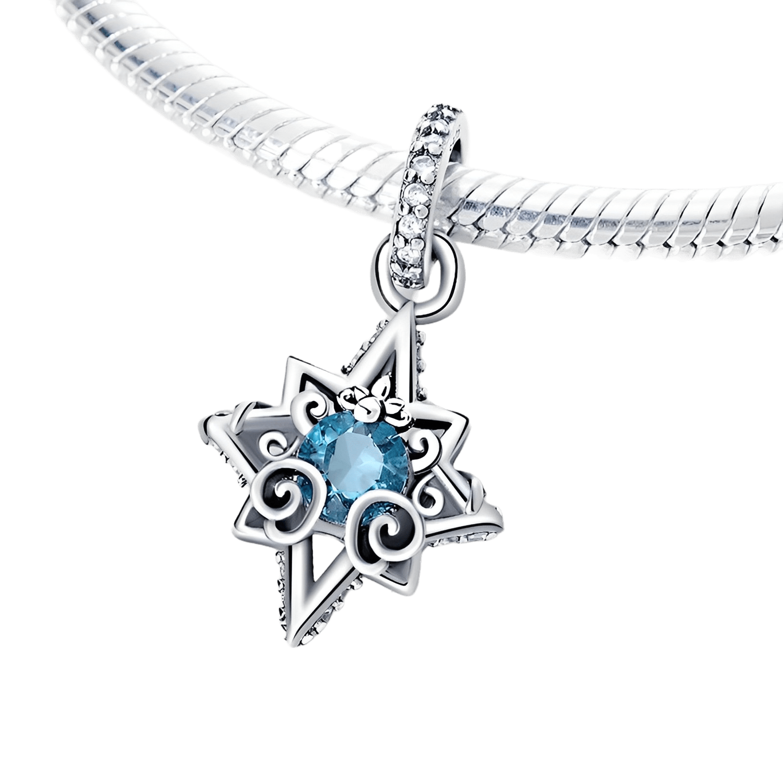 Disney Cinderella Blue Star Pendant Charm