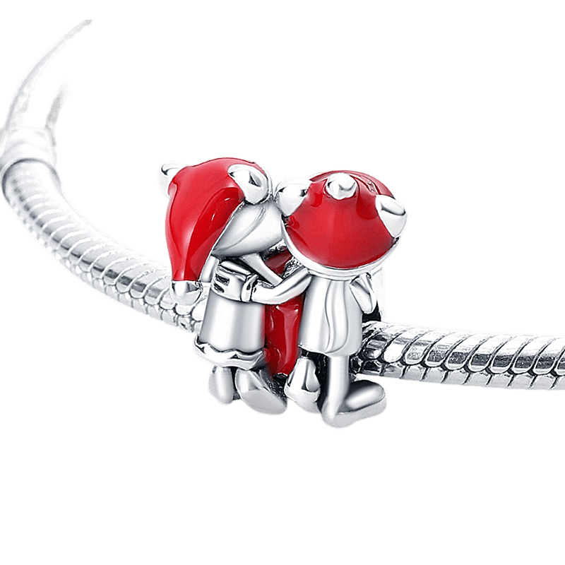 Disney Mickey and Minnie Mouse Christmas Present Charm