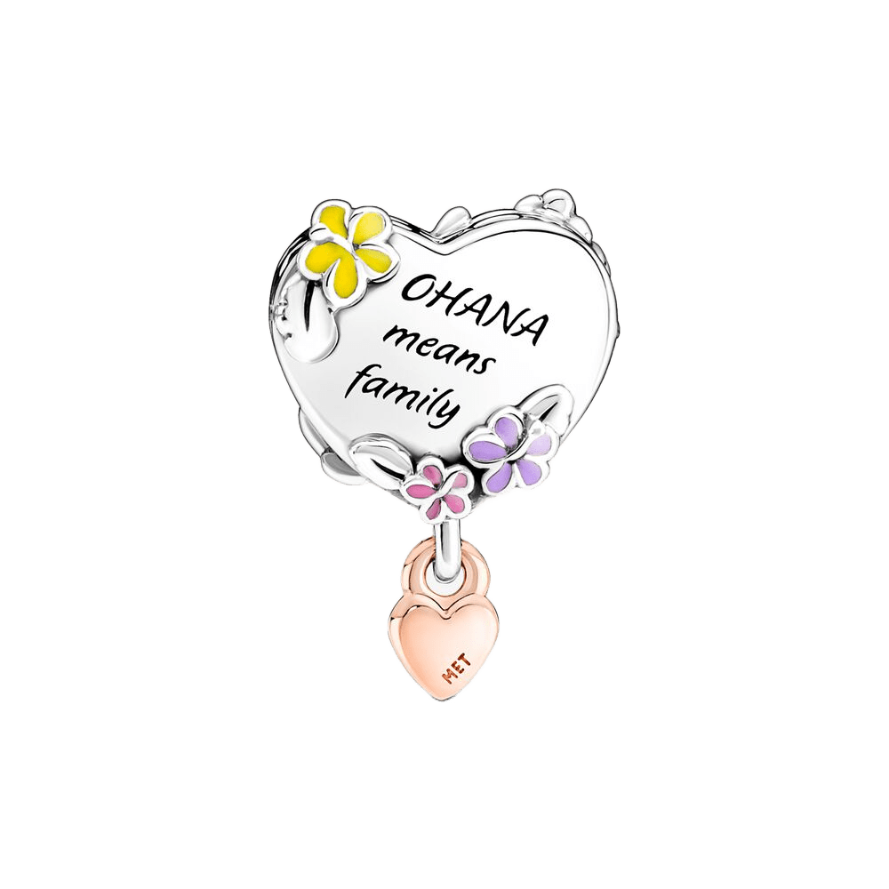 Disney Lilo and Stitch Ohana heart charm