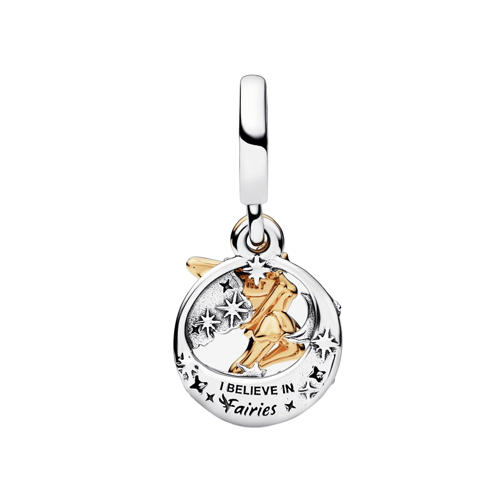 Disney Tinker Bell Moon and Stars Dangle Charm