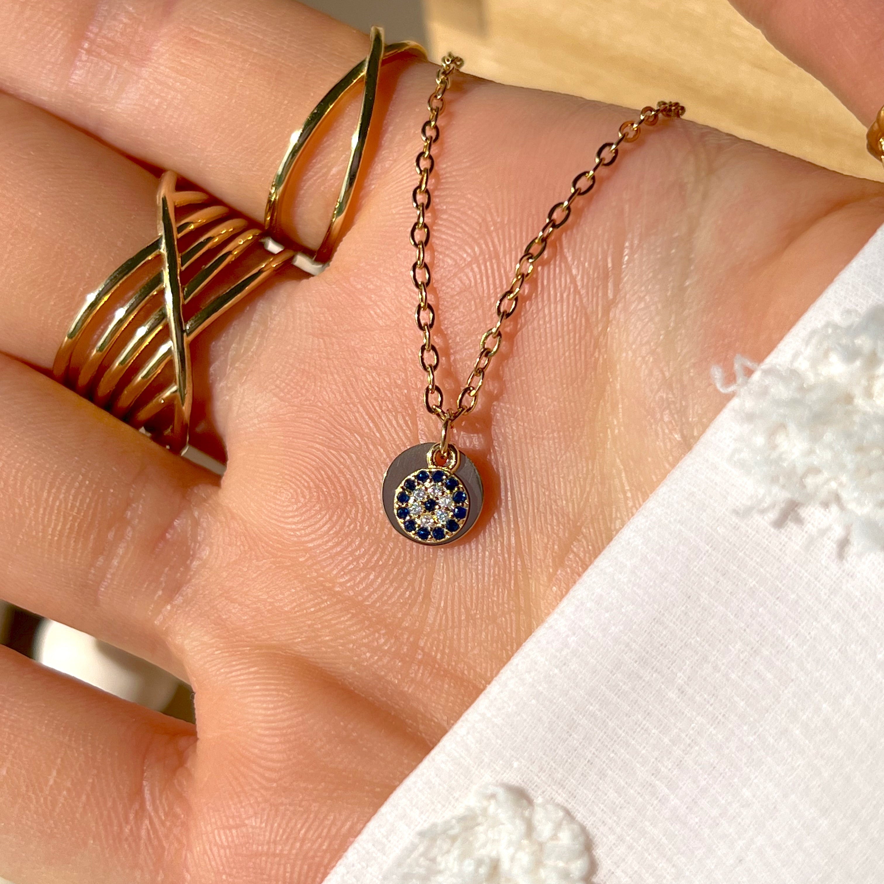 Initial Evil Eye Necklace