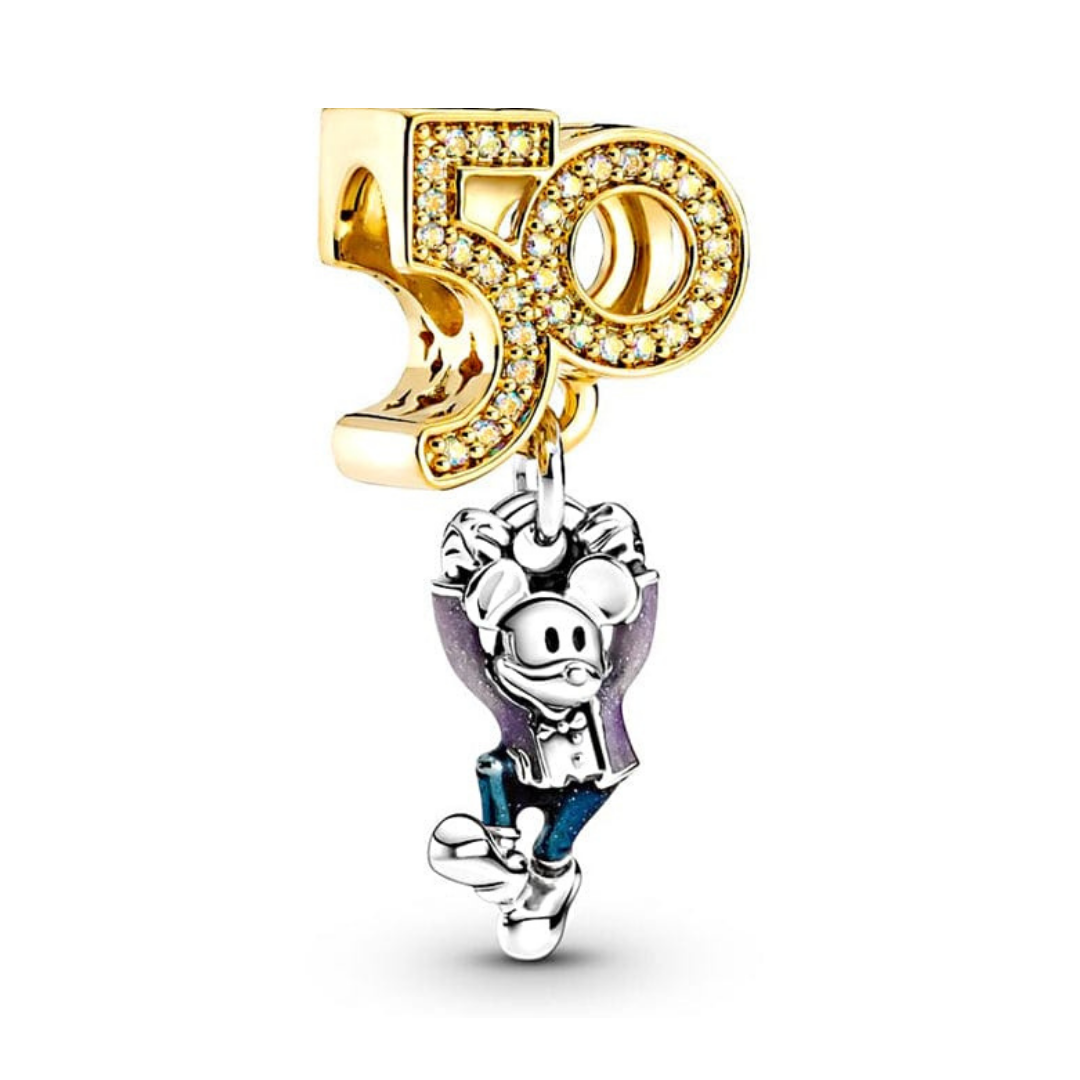 Disney Mickey Mouse 50th Celebration Dangle Charm
