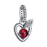 Disney Snow White Apple Heart Dangle Charm