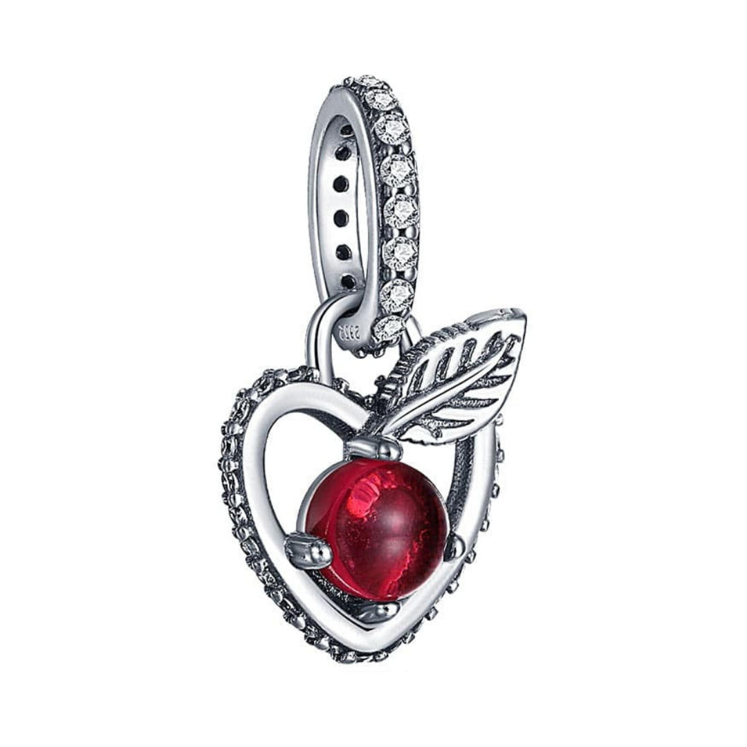 Disney Snow White Apple Heart Dangle Charm