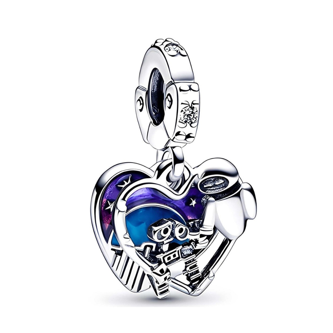 Disney Wall-E and Eve Heart Dangle Charm