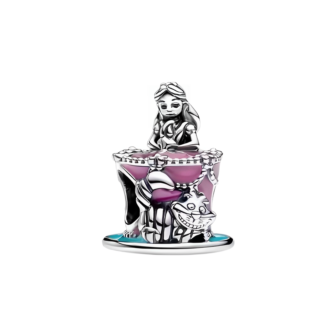 Disney Alice in Wonderland Alice, Cheshire Cat, and Mad Hatter Charm