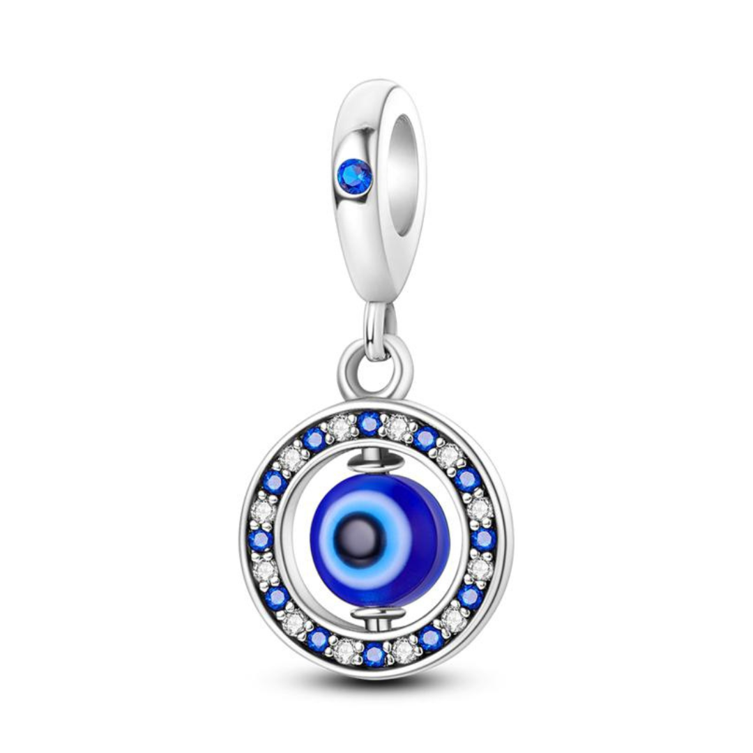 Turkish Blue Evil Eye Round Dangle Charm