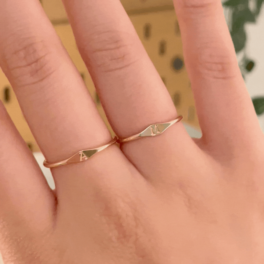 Initial Signet Ring