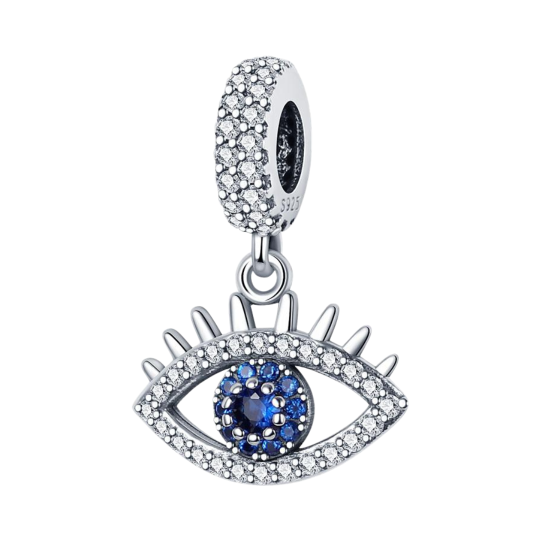 Sparkling Lash Evil Eye Dangle Charm