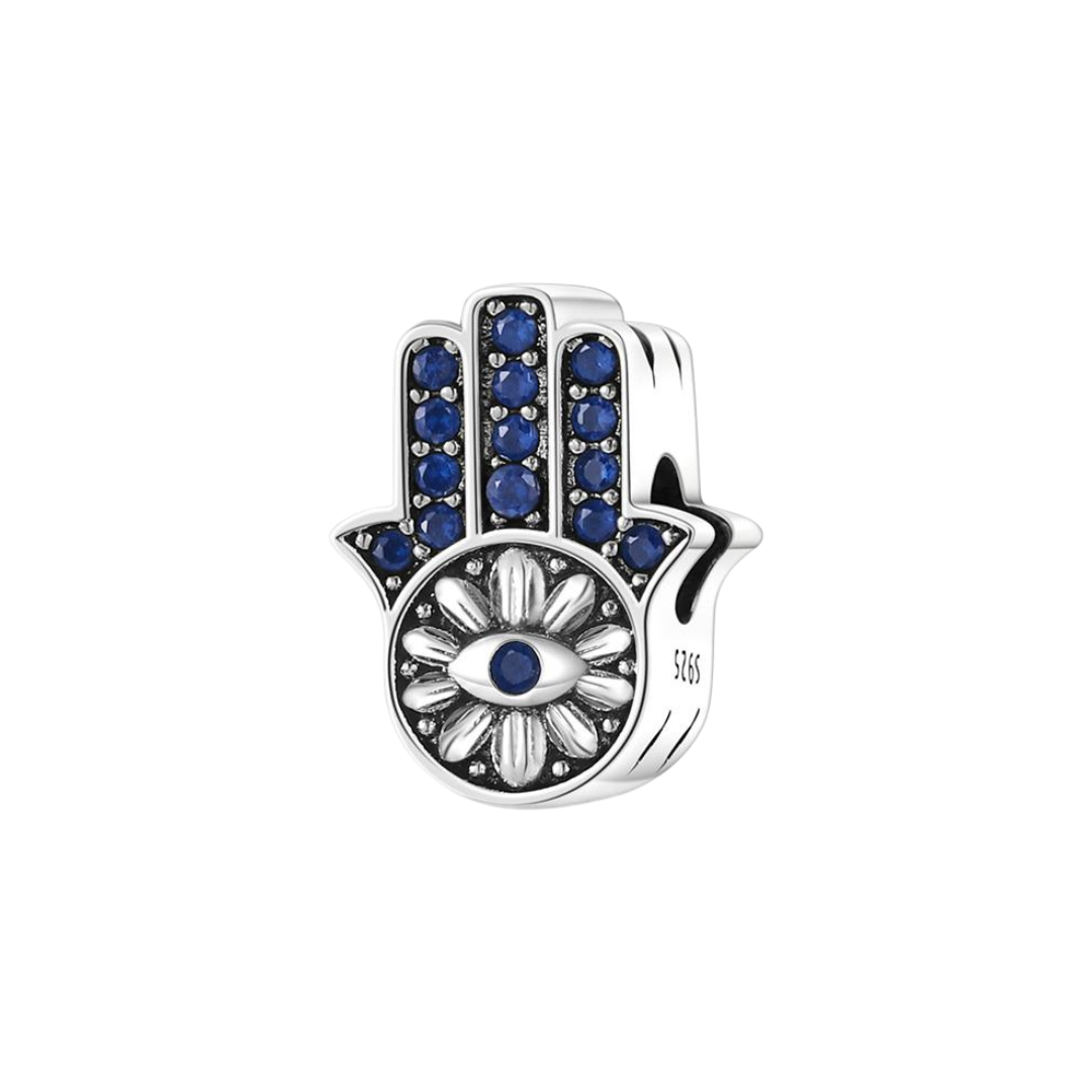 Blue Hamsa Hand Evil Eye Charm