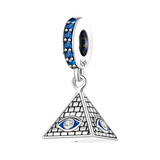All Seeing Eye Egyptian Pyramid Dangle Charm