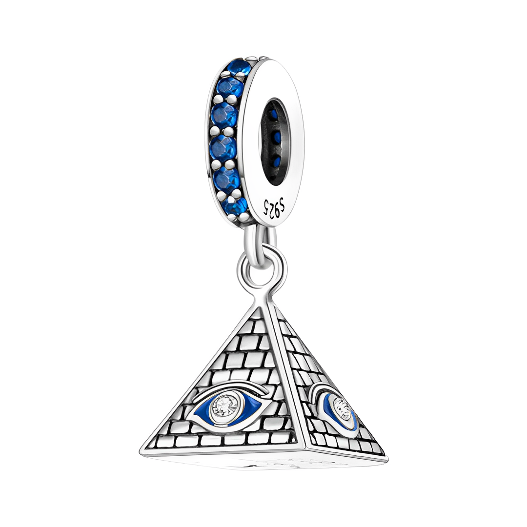 All Seeing Eye Egyptian Pyramid Dangle Charm