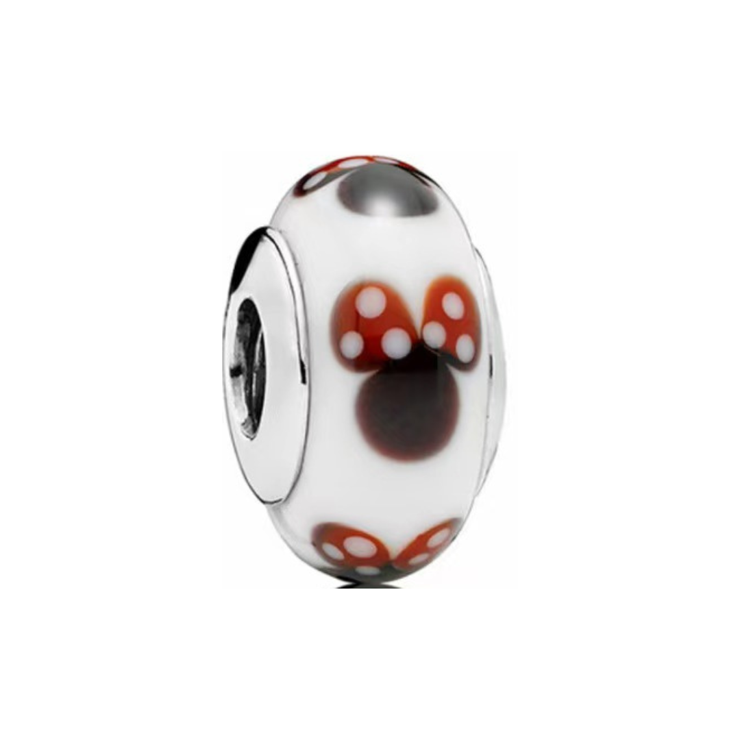 Disney Minnie Mouse Murano Glass Charm