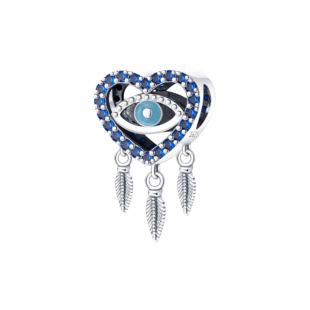 Evil Eye Dreamcatcher Heart Charm