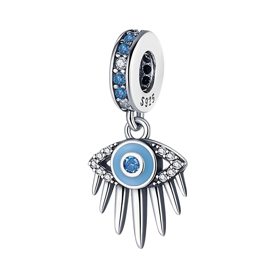 Blue Lash Evil Eye Dangle Charm