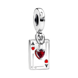 Disney Alice in Wonderland Queen of Hearts Card Dangle Charm