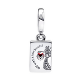 Disney Alice in Wonderland Queen of Hearts Card Dangle Charm