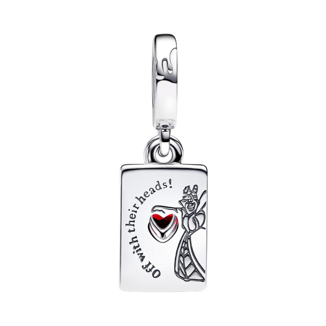 Disney Alice in Wonderland Queen of Hearts Card Dangle Charm