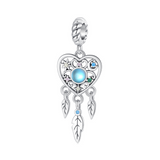 Celestial Dreamcatcher Heart Dangle Charm