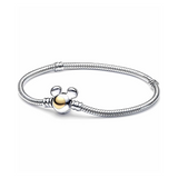 Disney Mickey Mouse Golden Clasp Snake Chain Bracelet