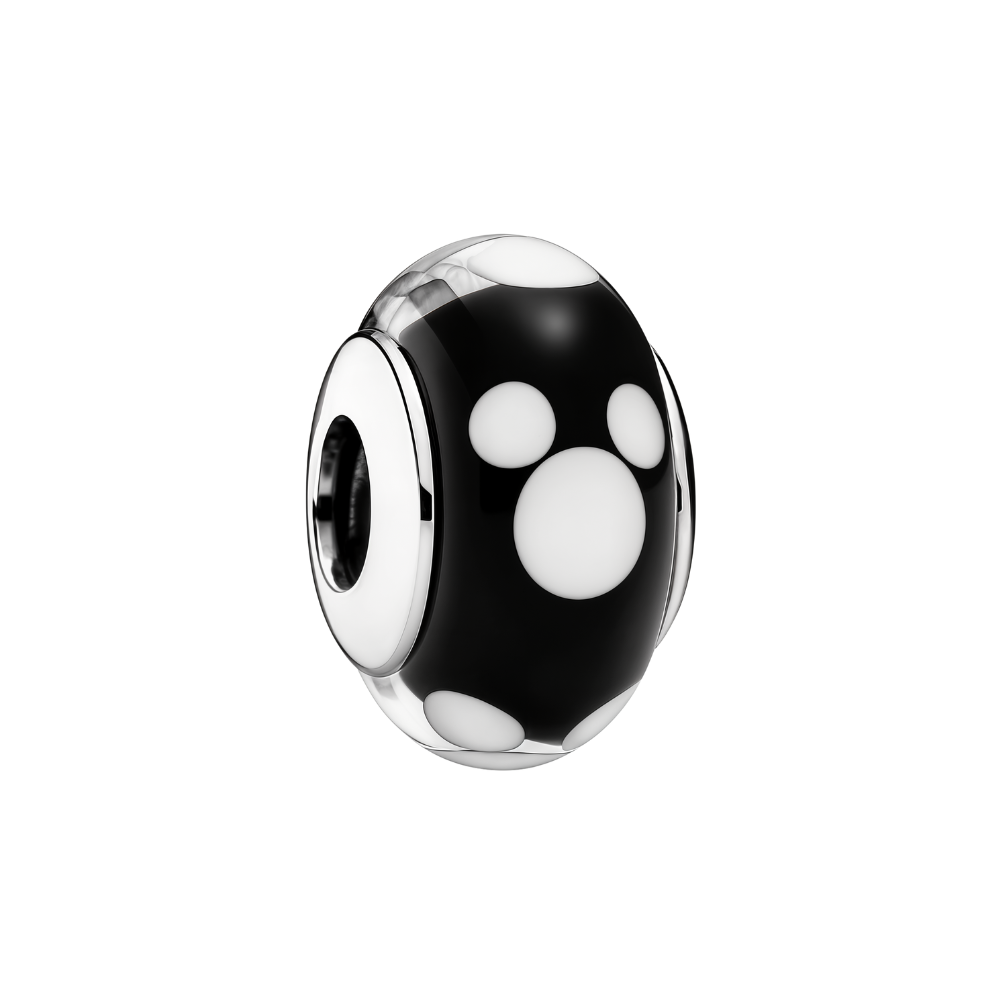 Disney Mickey Mouse Murano Glass Charm