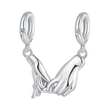 Holding Hands Love Dangle Charm