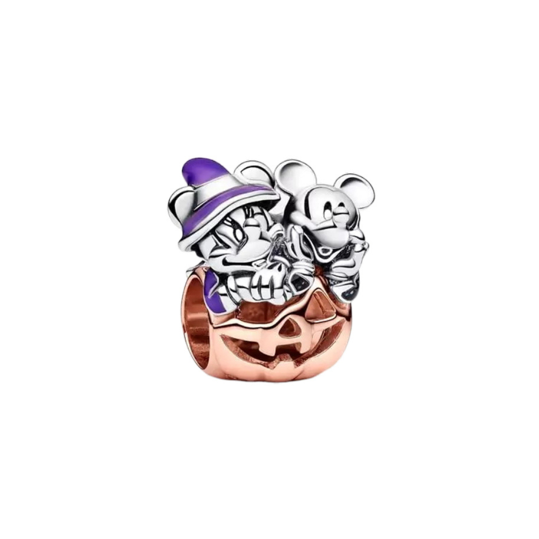 Disney Mickey and Minnie Halloween Pumpkin Charm