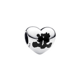 Disney Mickey and Minnie Love Heart Charm