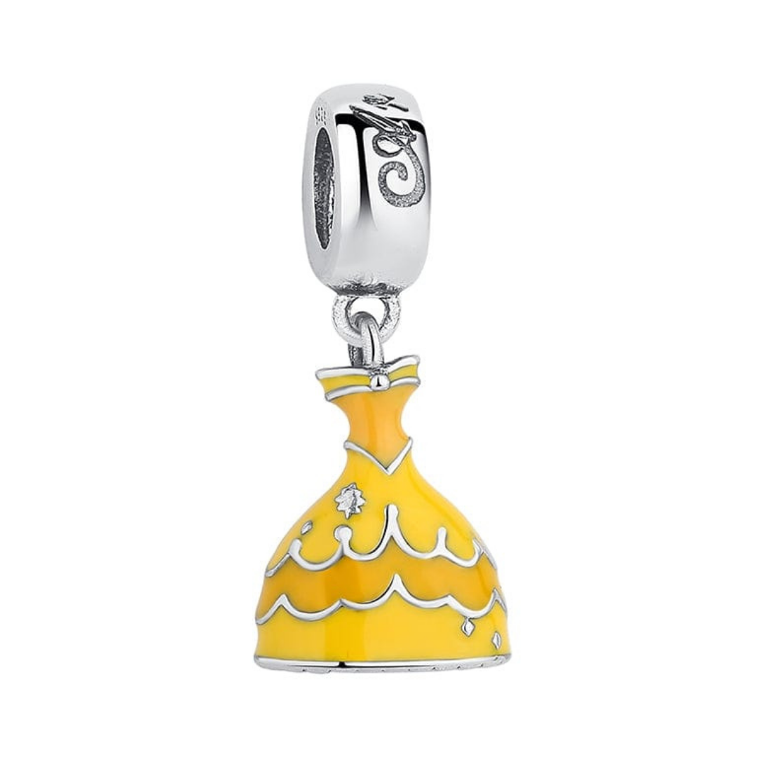 Disney Beauty and the Beast Belle Dress Dangle Charm