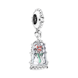 Disney Beauty and the Beast Enchanted Rose Dangle Charm