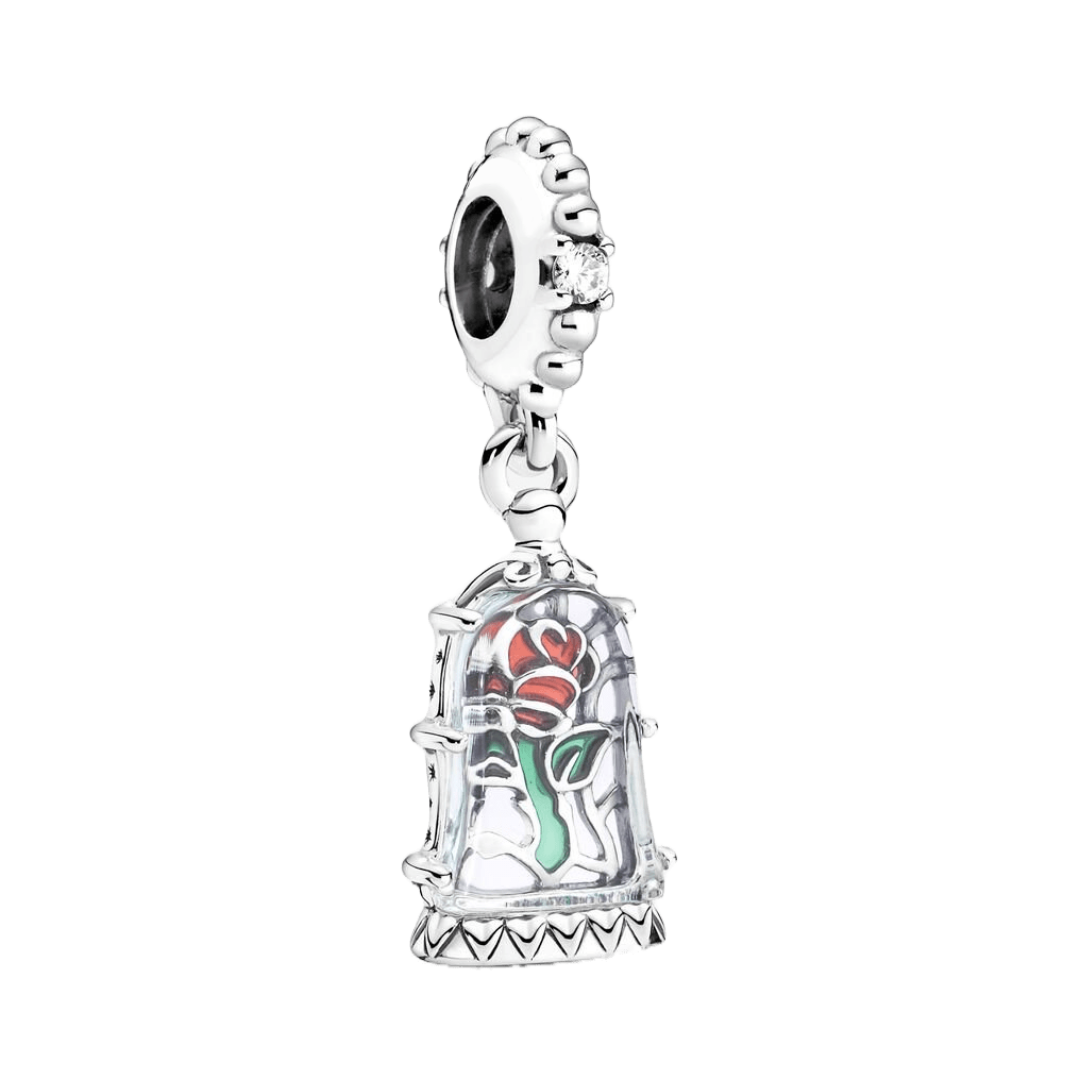 Disney Beauty and the Beast Enchanted Rose Dangle Charm